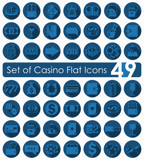 Set of casino icons - Vector, Image