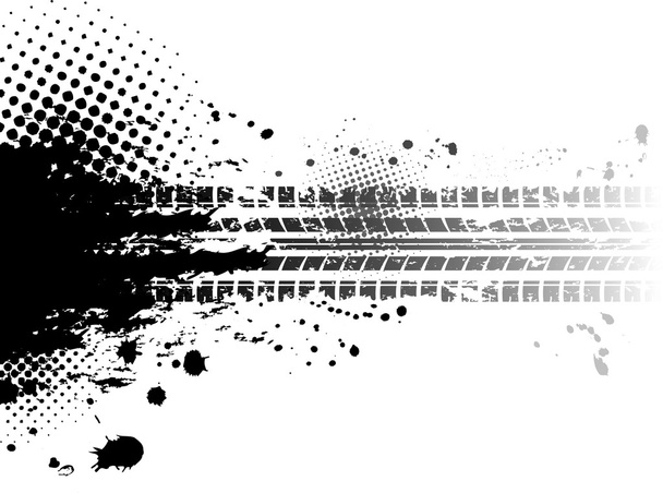 Grunge gumiabroncs zeneszámokat háttér - Vektor, kép