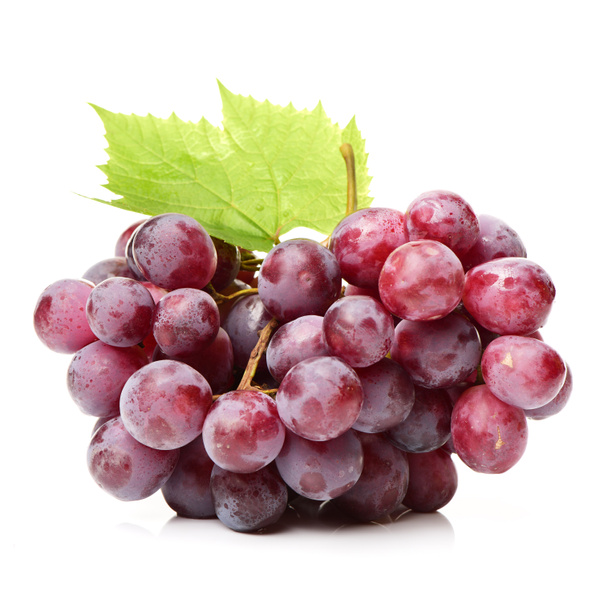 Ramo de uvas con hoja verde
 - Foto, Imagen