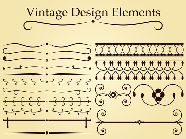 Vintage Design Elements - Vettoriali, immagini