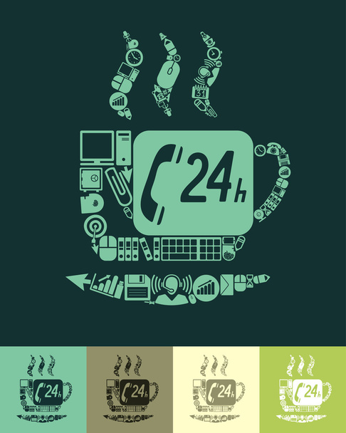 Kaffee-Ikone - Vektor, Bild