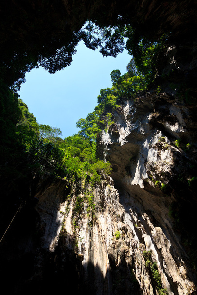 steile krater muur van een grot - Foto, afbeelding