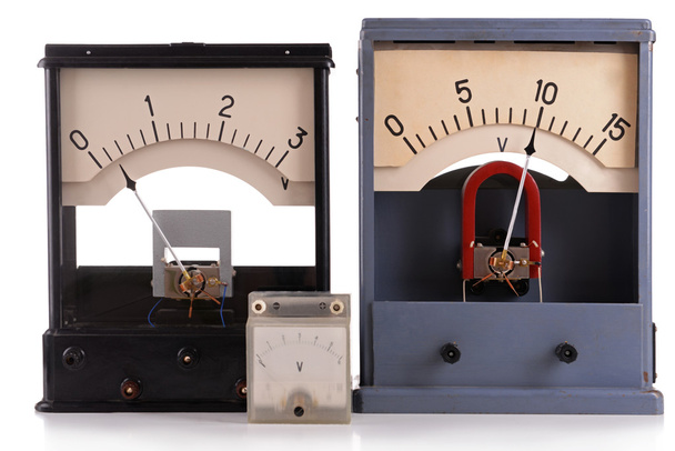 Vintage voltmeters close up - Foto, Bild