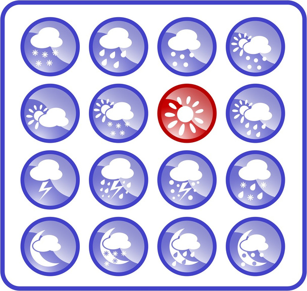 Iconos meteorológicos
 - Vector, imagen