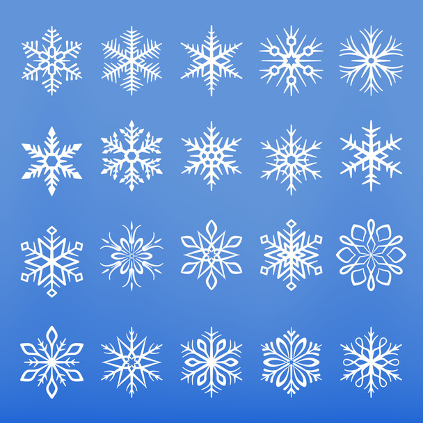 Set fiocchi di neve vettoriali
 - Vettoriali, immagini