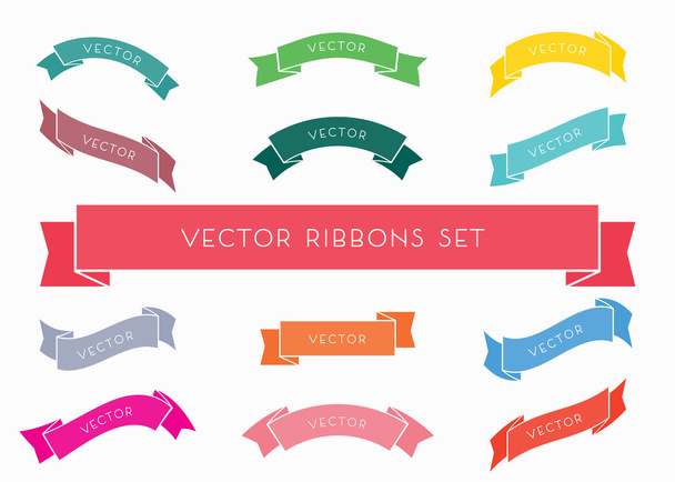 Ribbons collection set - Vector, Image