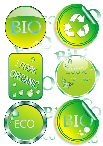 Buttons of ecology - Vector, Image