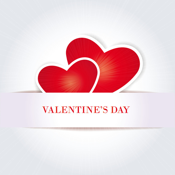 Простая милая открытка на День Святого Валентина
 - Вектор,изображение