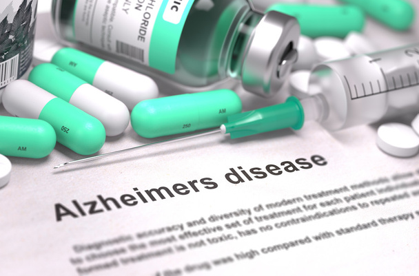 Diagnóstico - Enfermedad de Alzheimer. Concepto médico con fondo borroso
. - Foto, Imagen