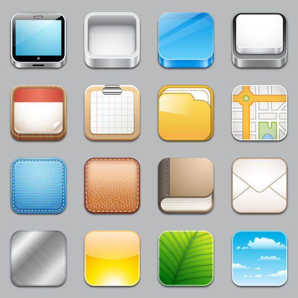 Modelli di icone app 2
 - Vettoriali, immagini
