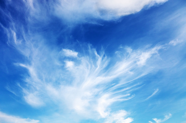 Fantastic soft white clouds against blue sky - Photo, Image