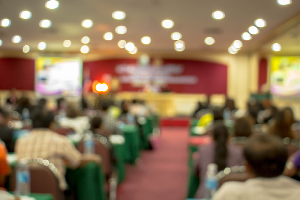 Blurred image of people in auditorium , blur background - Photo, Image