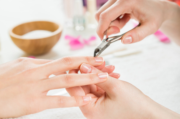 manicure for woman in beauty salon - Fotoğraf, Görsel