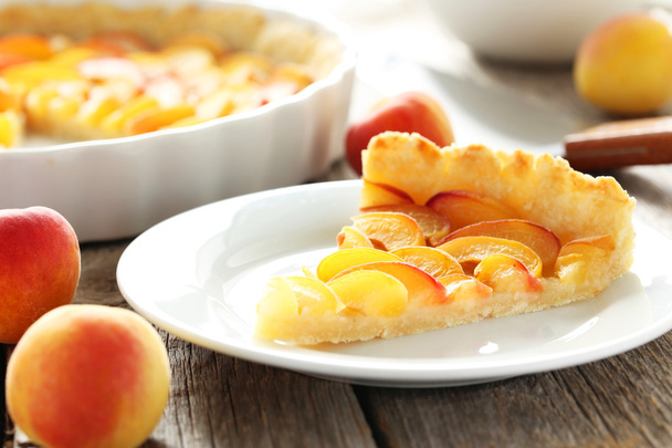 Slice of apricot pie - Foto, imagen