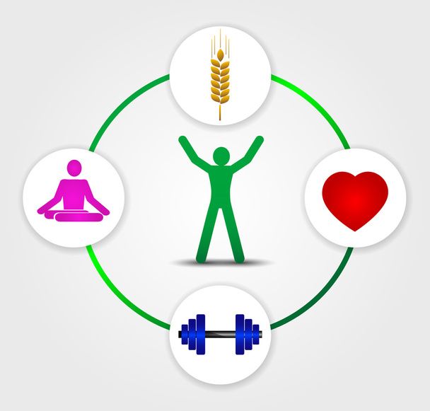 Infografía de estilo de vida saludable
 - Vector, imagen