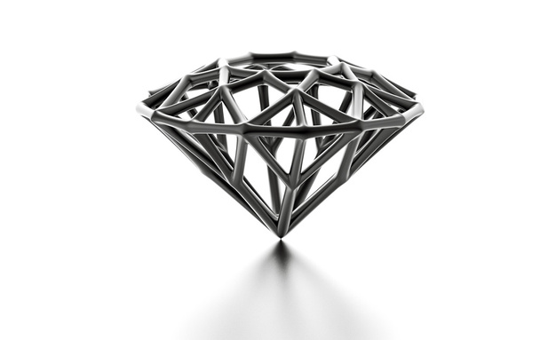 Alacsony poly szerkezeti gyémánt - Fotó, kép