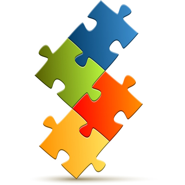 teamwork Puzzle - Vector, Image