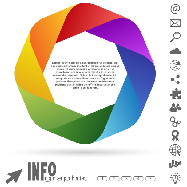 graficzny kolorowy informacji - Wektor, obraz