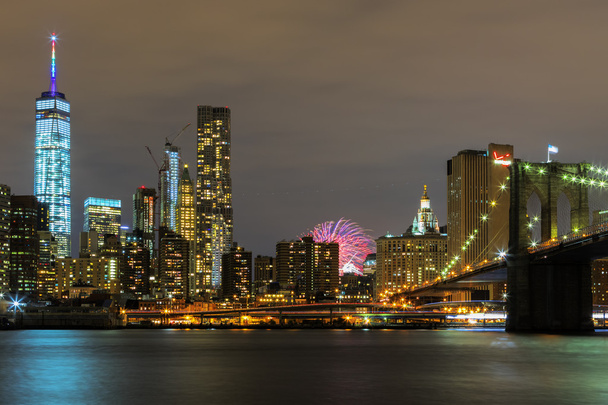 New York City bei Nacht. - Foto, Bild