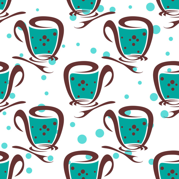tea seamless pattern - Vettoriali, immagini