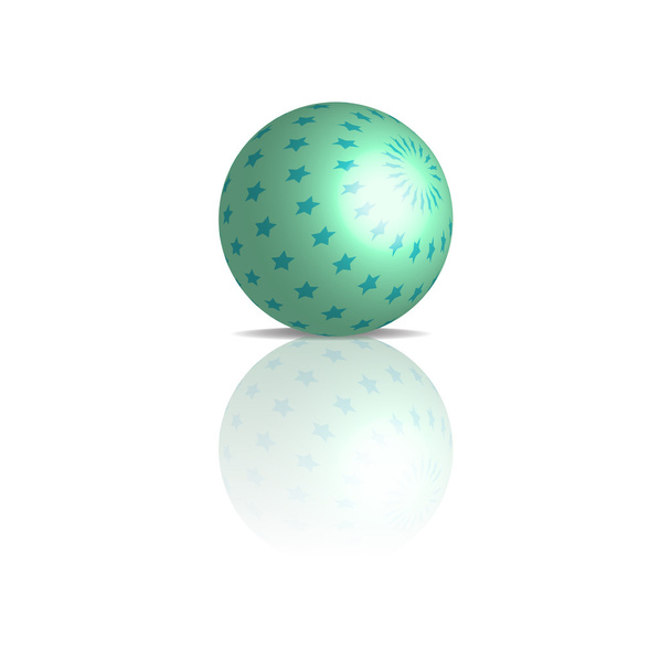 kleurovergang bal met sterren - Vector, afbeelding