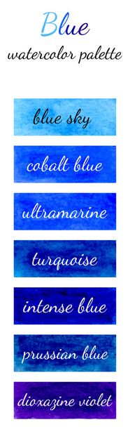 青い水彩絵の具水彩パターン - ベクター画像