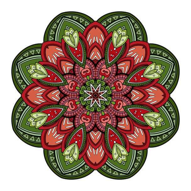 Beautiful Deco Colored Mandala - Διάνυσμα, εικόνα