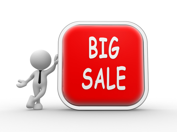 Big sale button - Photo, Image