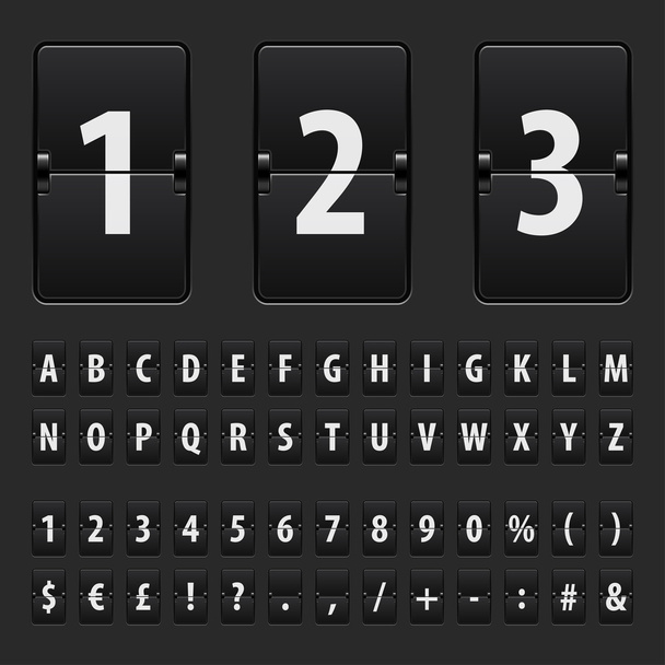 Flip musta tulostaulu kirjaimet, numerot ja symbolit
 - Vektori, kuva