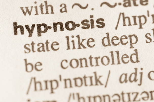 Definición del diccionario de palabra hipnosis
  - Foto, imagen