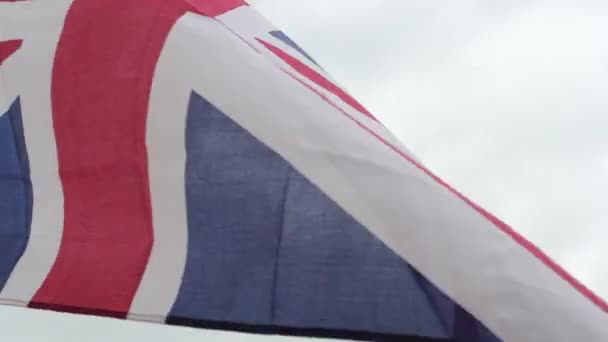 Union Jack - British flag in the wind, HD footage - Video, Çekim