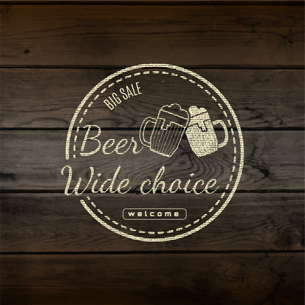 Bier badges van logo's en etiketten voor elk gebruik - Vector, afbeelding
