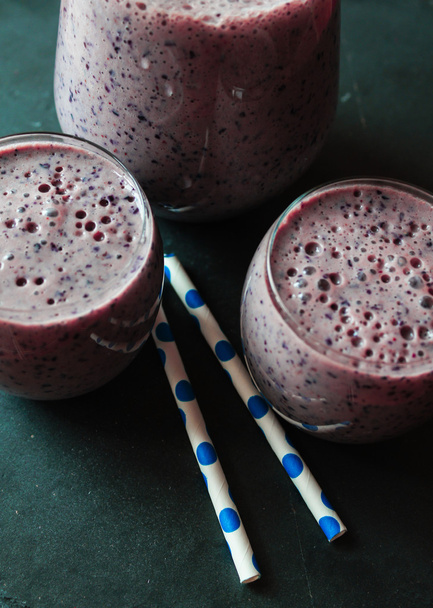 Blueberry smoothie - Фото, зображення