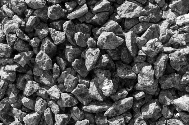 Μαύρο και άσπρο πέτρες χαλίκια υφή φόντου μακροεντολής - Φωτογραφία, εικόνα