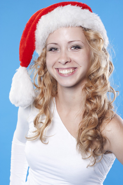 Smiling Santa girl - Foto, Imagen