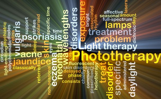 Fototerapia concepto de fondo brillante
 - Foto, Imagen