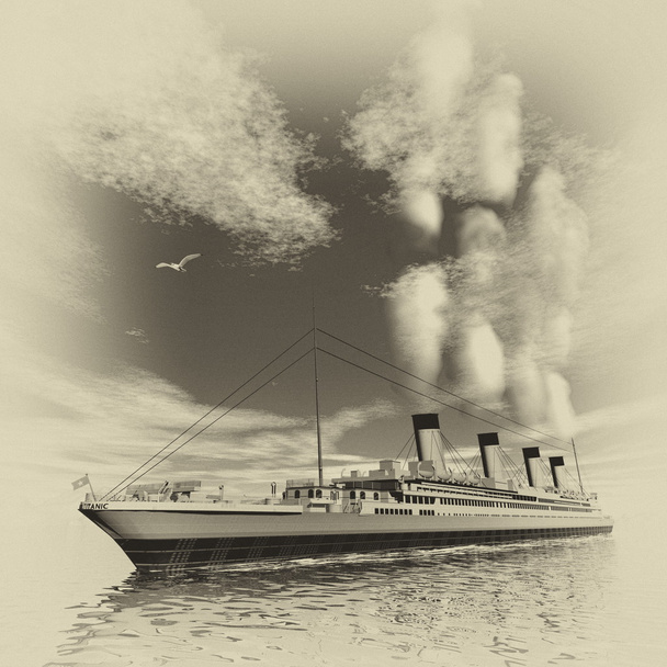 Титанік судно - 3d візуалізації - Фото, зображення