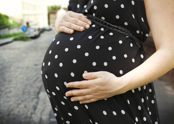 pregnant woman closeup - Foto, Imagen