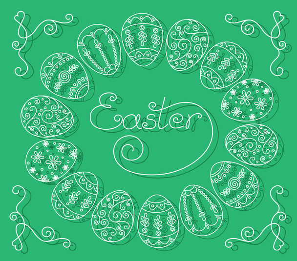 Vector Easter illustration. - Vektör, Görsel