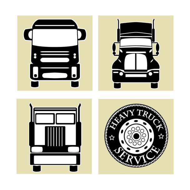 vectoriel illustration ensemble icônes camion lourd service automobile
 - Vecteur, image