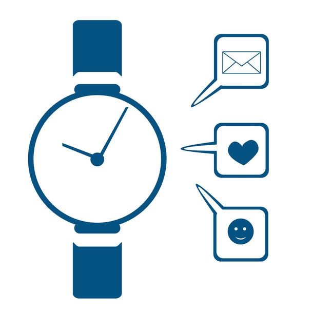 vector illustratie pictogram ontwerp moderne slimme horloge - Vector, afbeelding