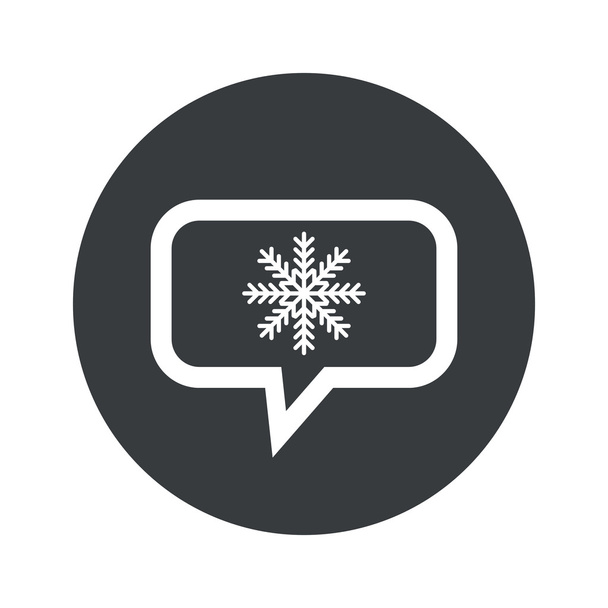 Round dialog snow icon - Διάνυσμα, εικόνα