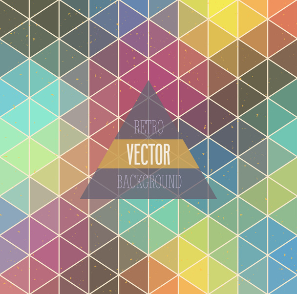 Retro background with triangles. - Vector, Image