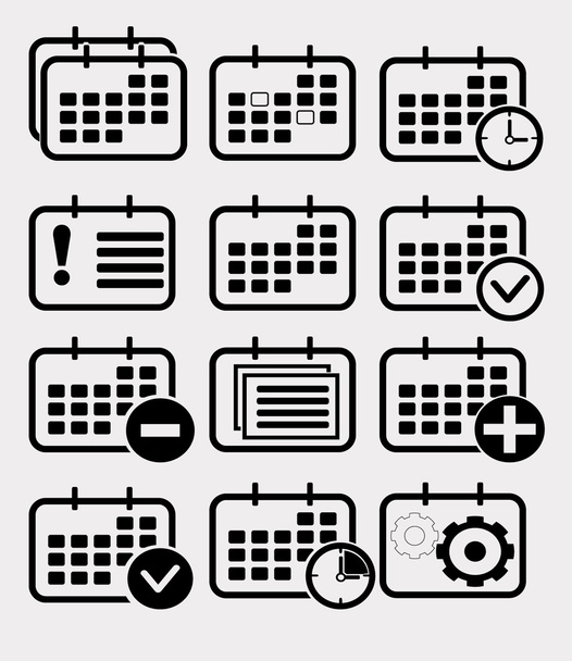 Calendar icon set - Вектор, зображення