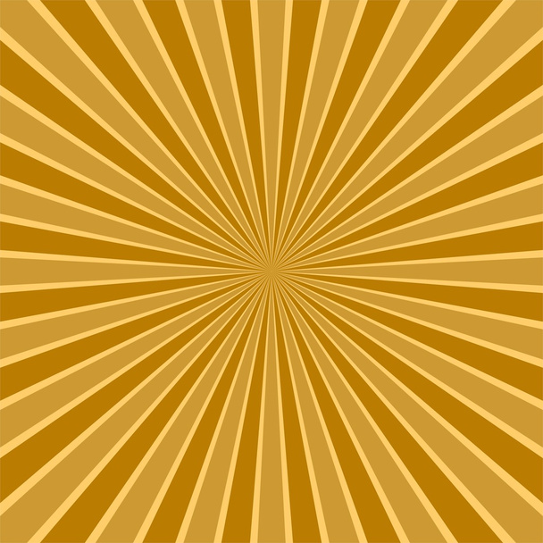Three-color abstract background of golden rays - Vecteur, image