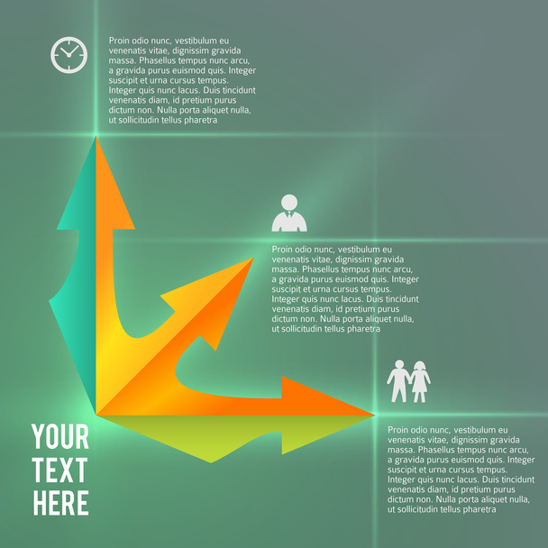 infographics business presentation template management services - Вектор, зображення
