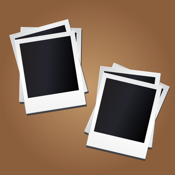 Empty photo frames on background - Vector, Image