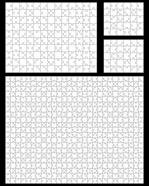 Quatre puzzles blancs
 - Vecteur, image