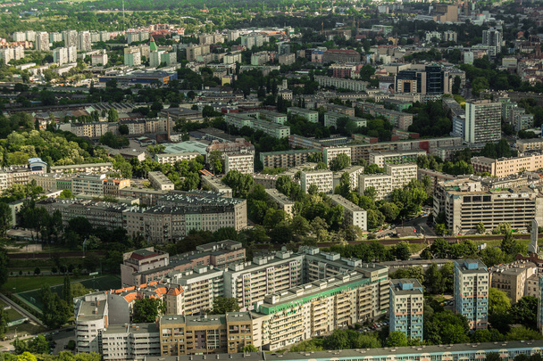 вид с воздуха на город Вроцлав в Польше
 - Фото, изображение