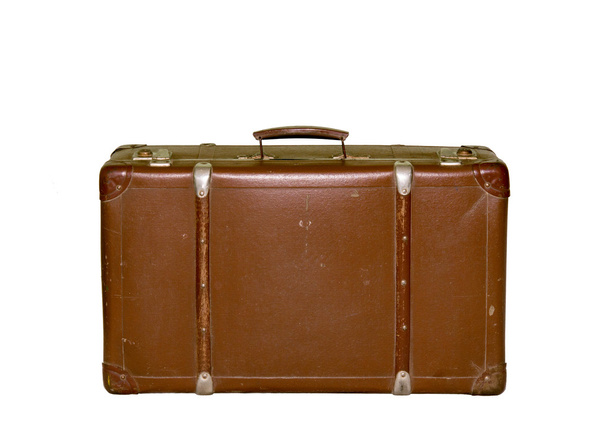 Vintage brown suitcase - Φωτογραφία, εικόνα